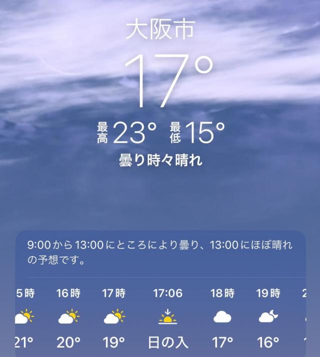 今日の天気　　